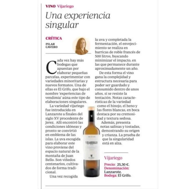 ABC. VIJARIEGO EL GRIFO, UNA EXPERIENCIA SINGULAR
