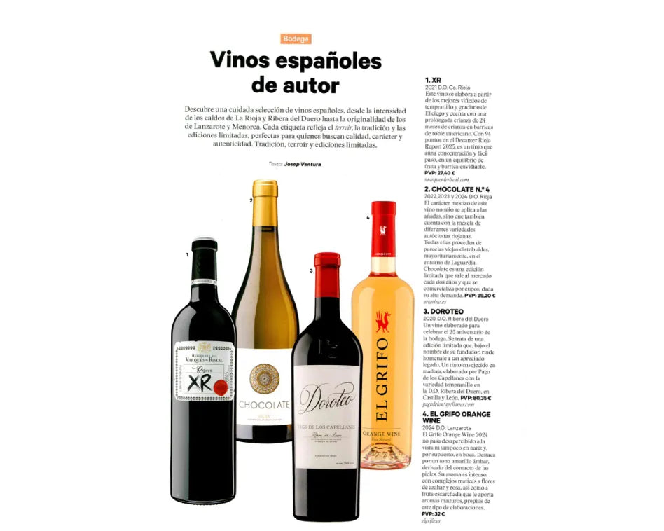 DEAR MAGAZINE. EL GRIFO ORANGE WINE 2024: UN BLANCO CON ALMA DE TINTO