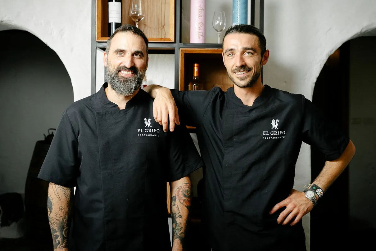 Juan Rioja y Marc Ruiz Equipo cocina Hotel El Grifo Mozaga