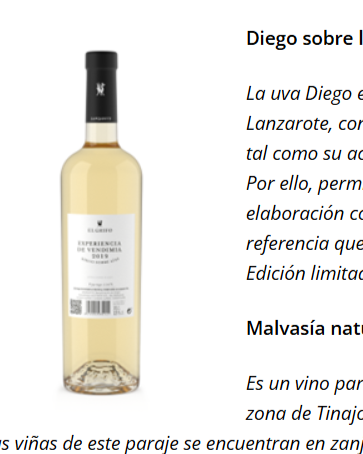 El carácter inconformista de El Grifo se convierte en los vinos Experiencia de Vendimia