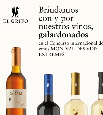 4 vinos de El Grifo premiados en el Mondial des Vins Extremes