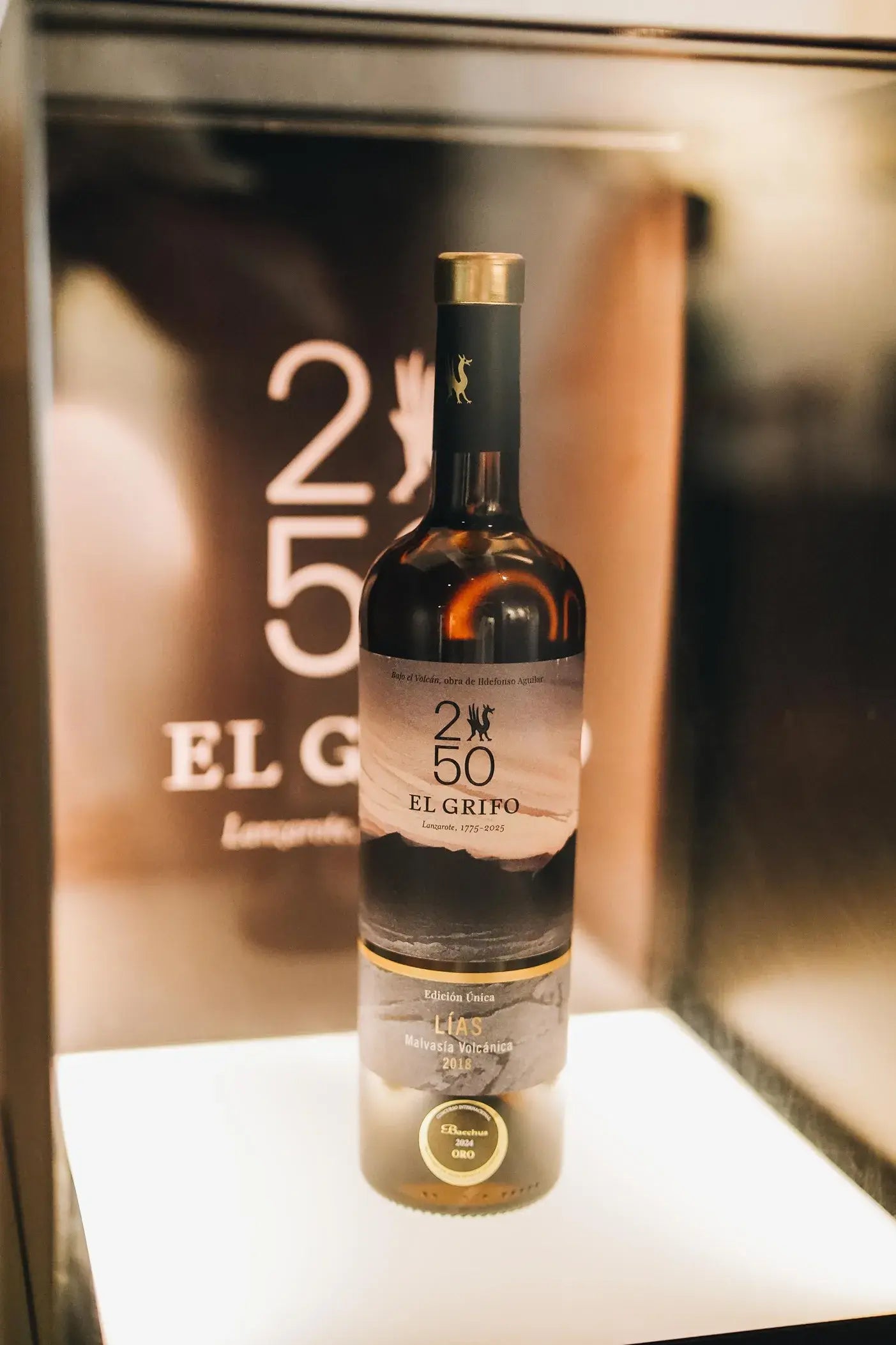 El Grifo Lanzarote vino conmemorativo 250 aniversario Malvasía Volcánica Lías 2018